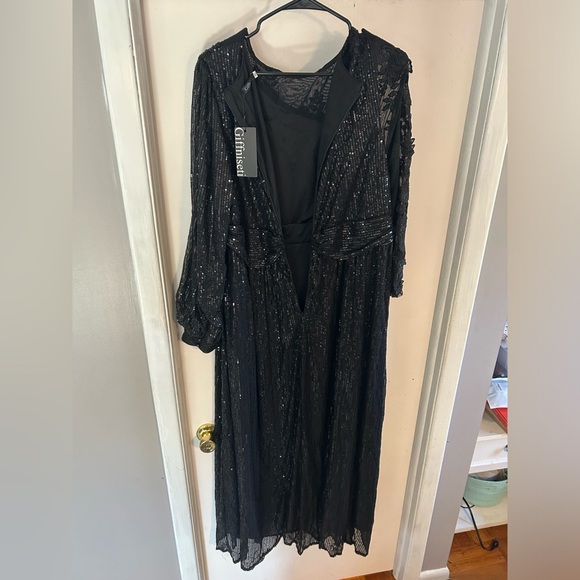 Giffniseti black sequin dress 3xl - Picture 2 of 2